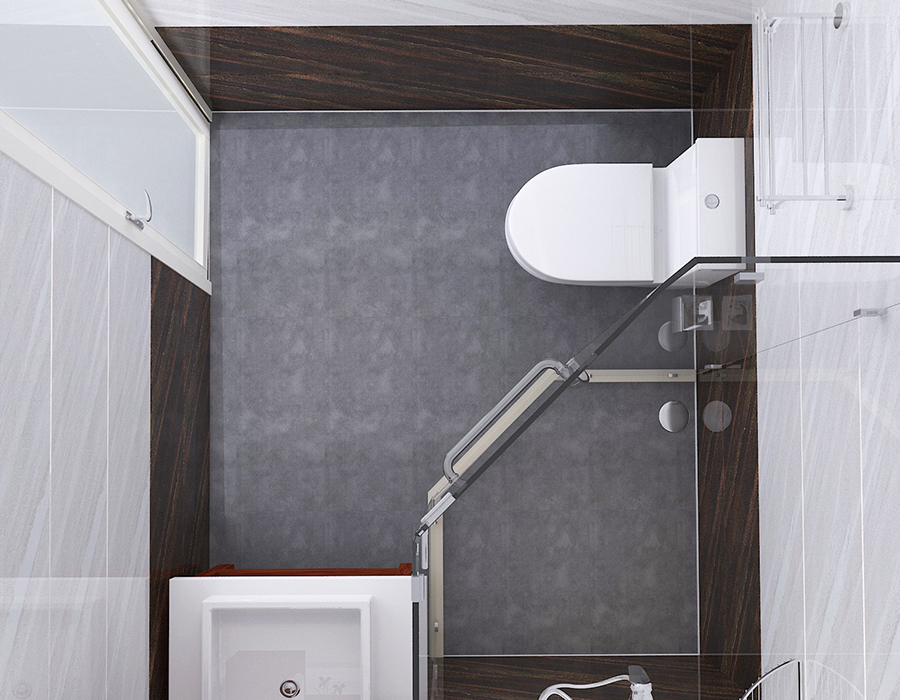 Prefabrykowana łazienka hotelowa RTM z miękką podstawą ceramiczną z panelami z włókna żywicznego