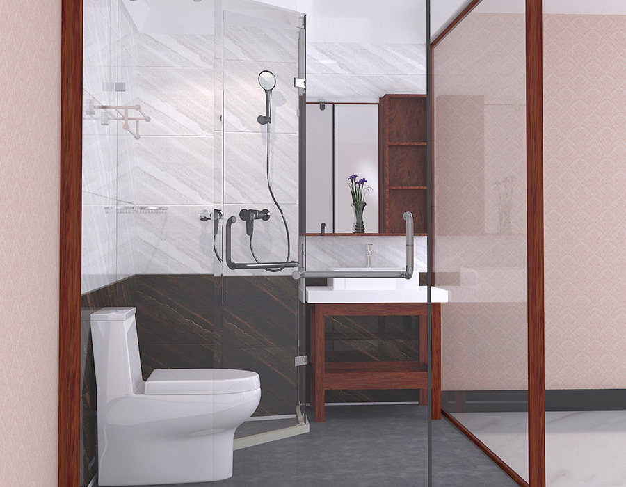 Prefabrykowana łazienka hotelowa z panelami z żywicy PEC i miękką ceramiczną podstawą RTM